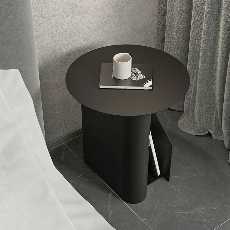 18.5" Tall Pedestal End Table Mid-Century Metal Round Side End Table