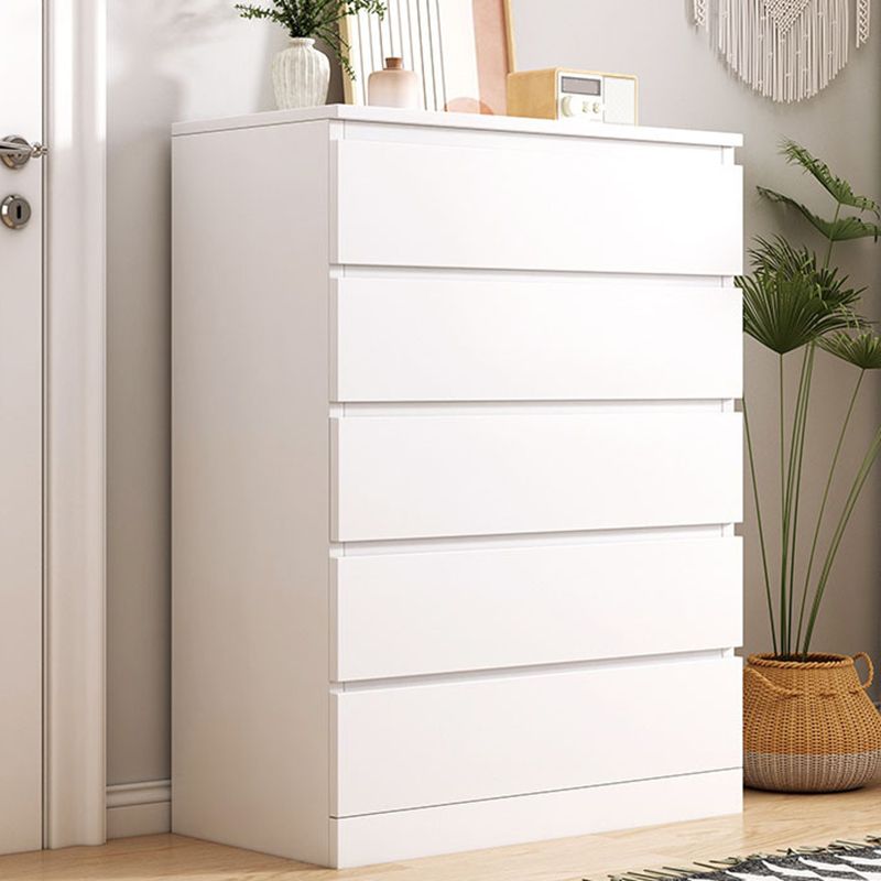 Contemporary Bedroom Wooden Storage Chest Vertical Chest with Drawers