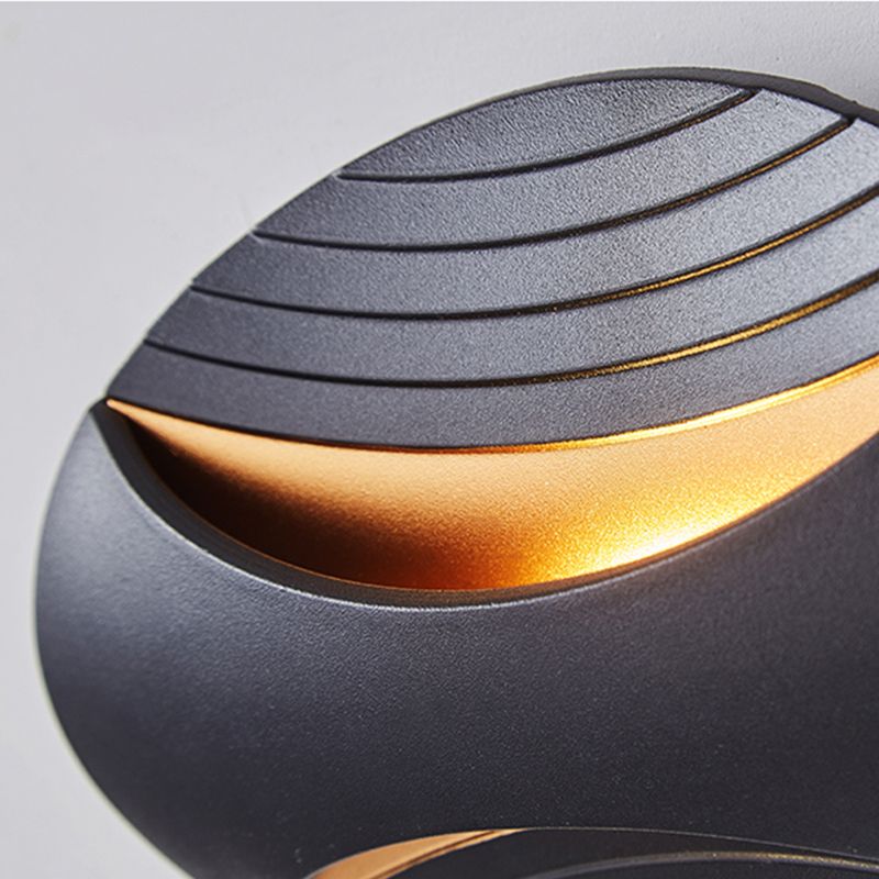 Moderner Stil ovaler Wandmontage Lampe Metall 2 Leuchten Wandmontierte Beleuchtung