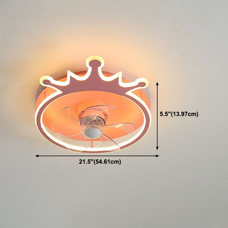 Metalen geometrische plafondventilatorverlichting moderne stijl multi -lights flush mount lampen