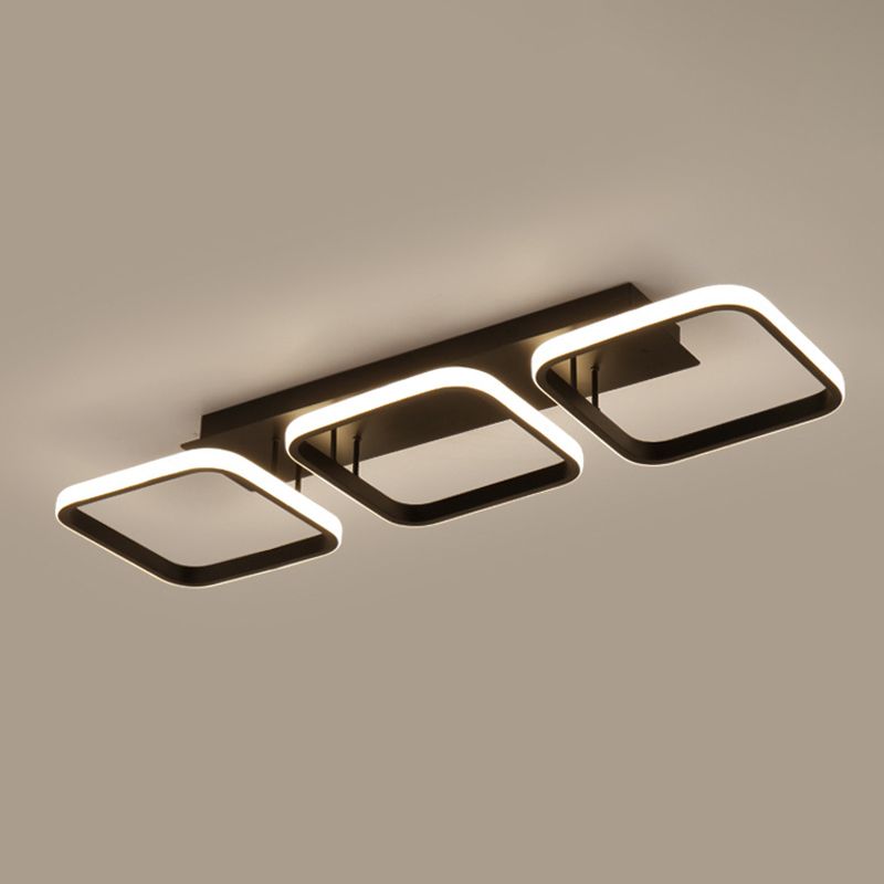 Geometric Semi Flush Mount Light Fixture Contemporary Acrylic Ceiling Mounted Fixture for Hallway