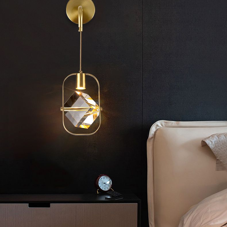 Leichter extravaganter Stil rechteckiger Wandleuchterkristall 1 Leichte Leuchten