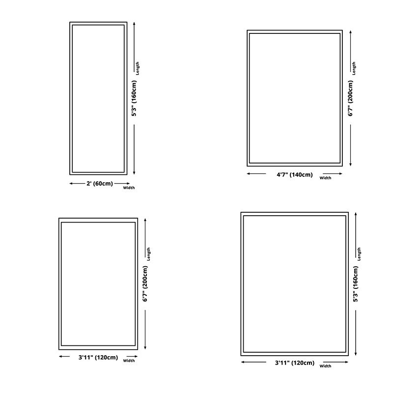 Modern Contrast Color Area Carpet Polyester Grey Area Rug Non-Slip Backing Rug for Bedroom