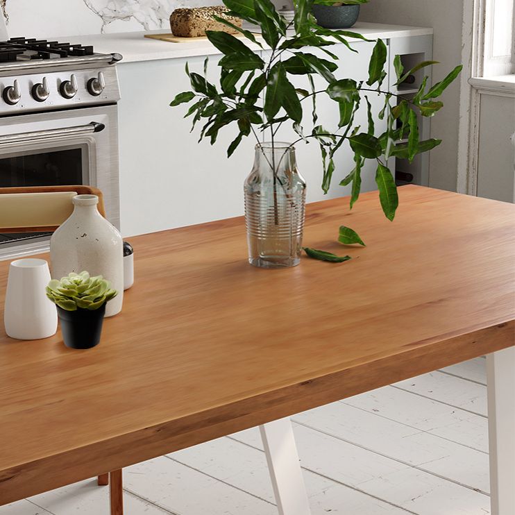 1/2/3/4 Pcs Pine Wood Industrial Dining Set with Rectangle Table Dinette Set