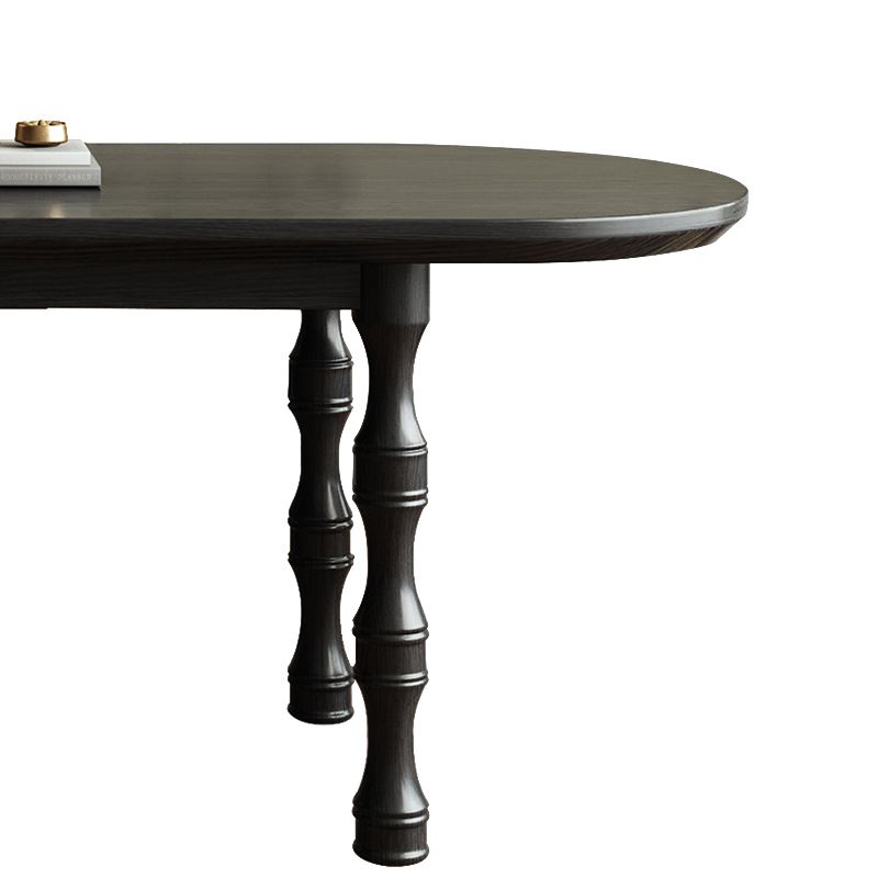 Modern Simple Dining Table Solid Wood Base Dinner Table for Living Room