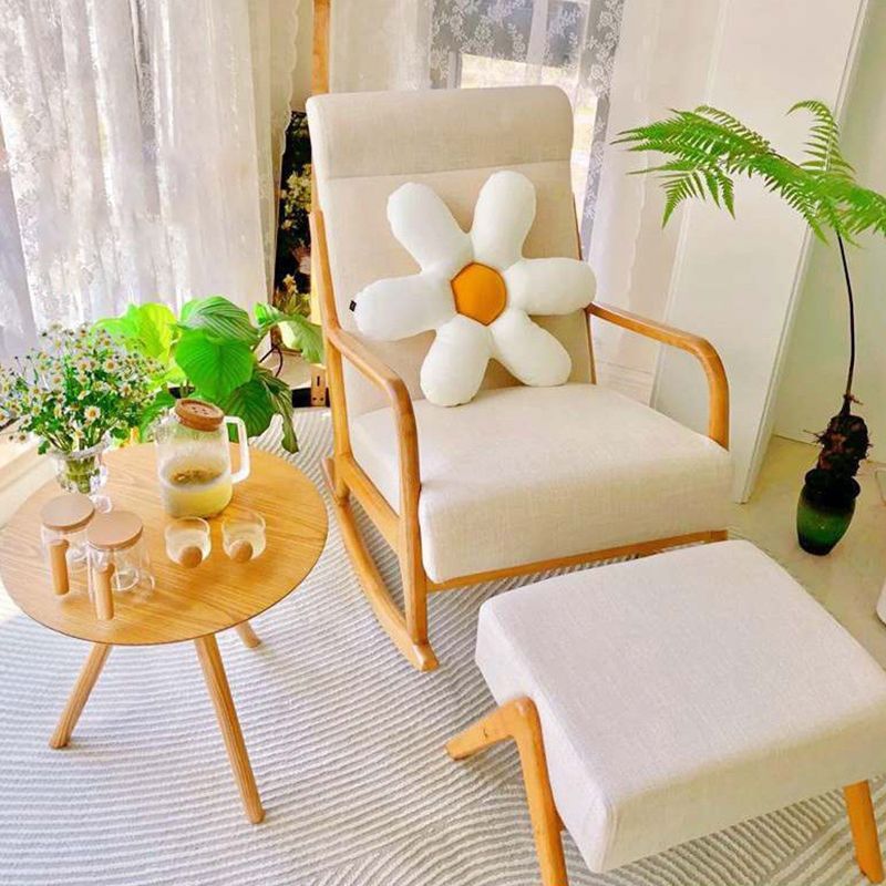 Contemporary Rocker Chair with Pillow and Frame Glider for Living Room