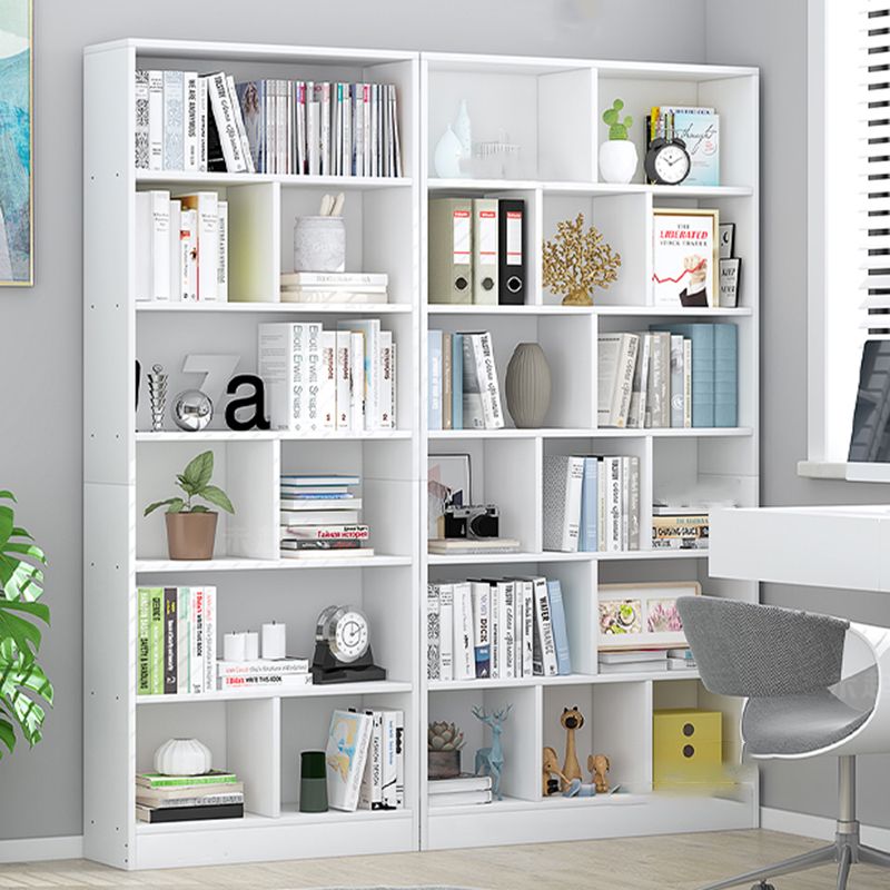 Closed Wood Bookcase Modern Minimalist Home Living Room Standard Bookshelf