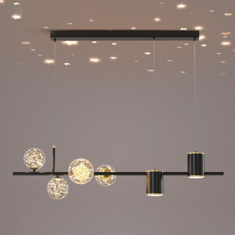 Contemporary Kitchen Island Lighting Geometric Metal Pendant Light Fixtures