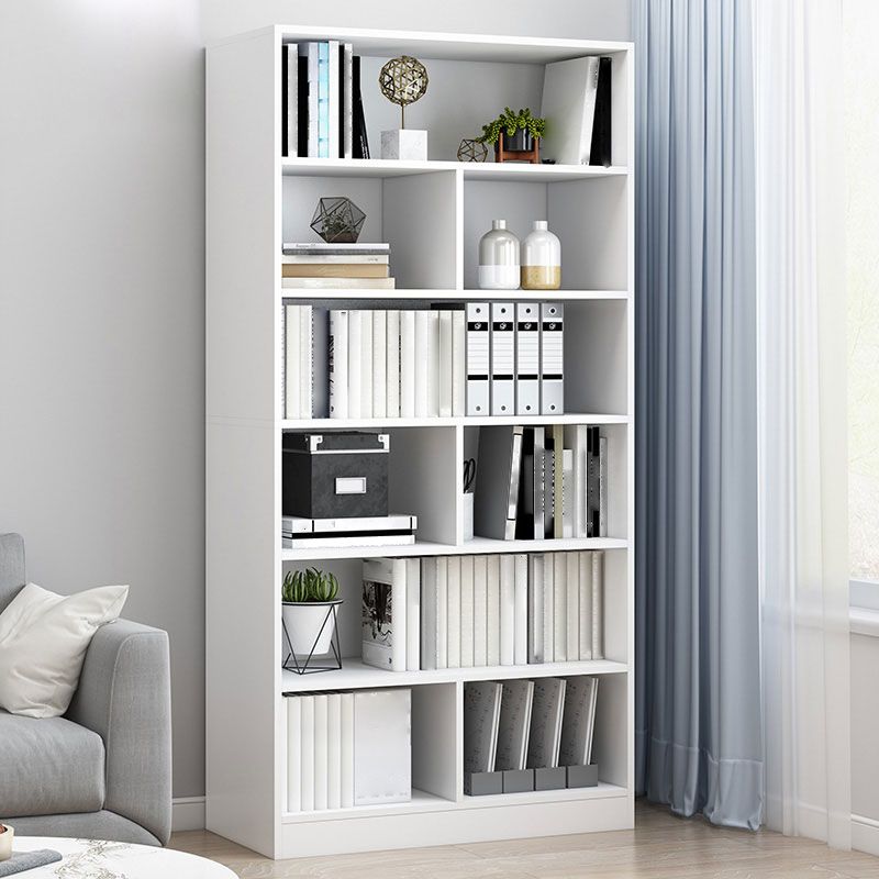 Modern Style Bookshelf Closed Back Wood Bookcase for Home Use