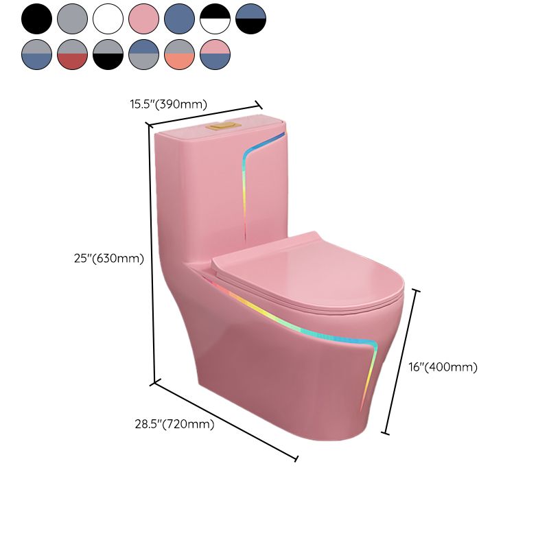 Traditional Flush Toilet Floor Mount One-Piece Toilet with Slow Close Seat