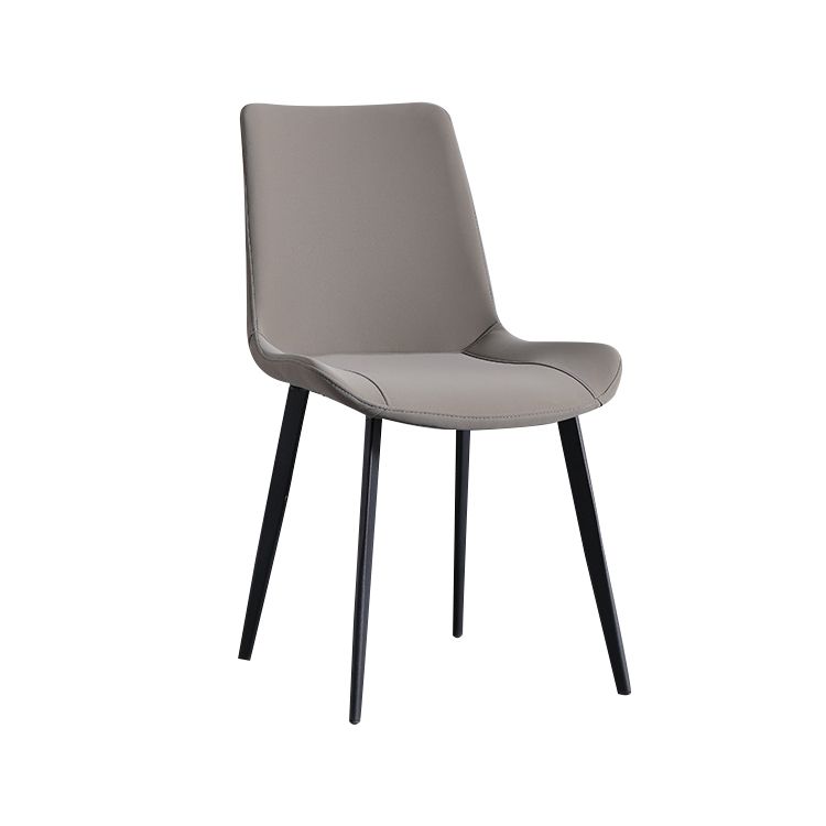 Solid Back Side Chair Contemporary Metal Indoor-Outdoor Chair