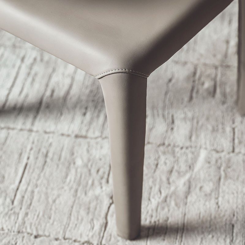 Sillas modernas de comedor para interiores y exteriores, sillas sin brazos de piel sintética