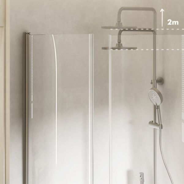 Hinged Door Shower Enclosure Tempered Glass Semi-Frameless Shower Enclosure