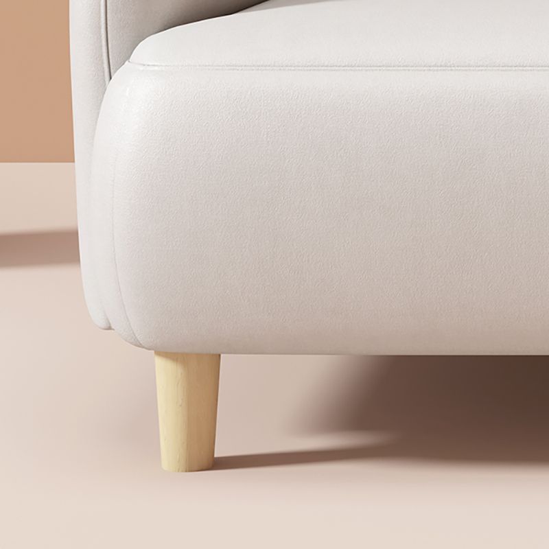 26.37"H Scandinavian Faux Leather Square Arm Stain Resistant Sofa for Apartament