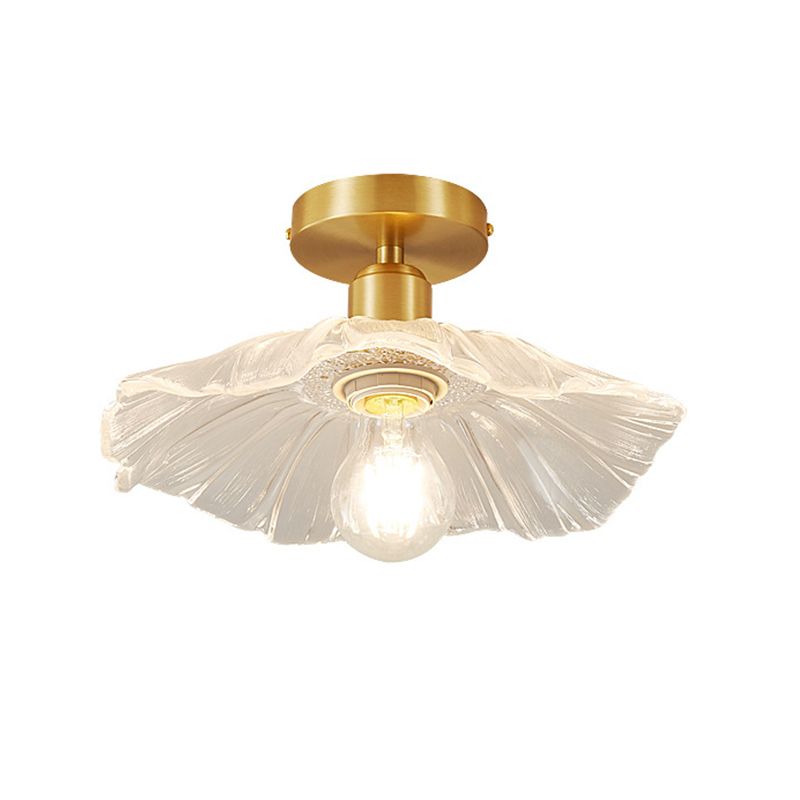 Modern Ceiling Lamp Creative Flush Mount Light Fixture with Glass Shade for Aisle Room