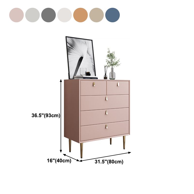 Wood and Stone Buffet Server Glam Style Kitchen Server for Living Room