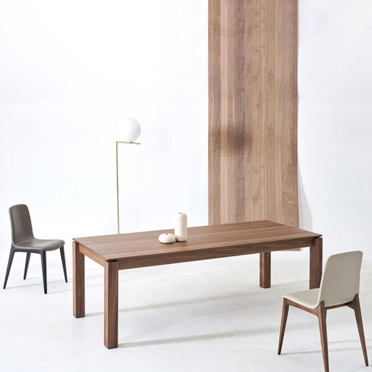 Rectangle Pine Wood Dining Table Industrial Kitchen Table with 4 Legs
