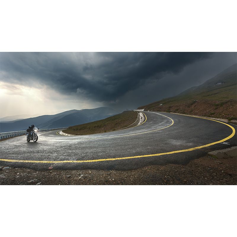 Various Highway View Mural Wallpaper Contemporary Non-Woven Material Wall Covering