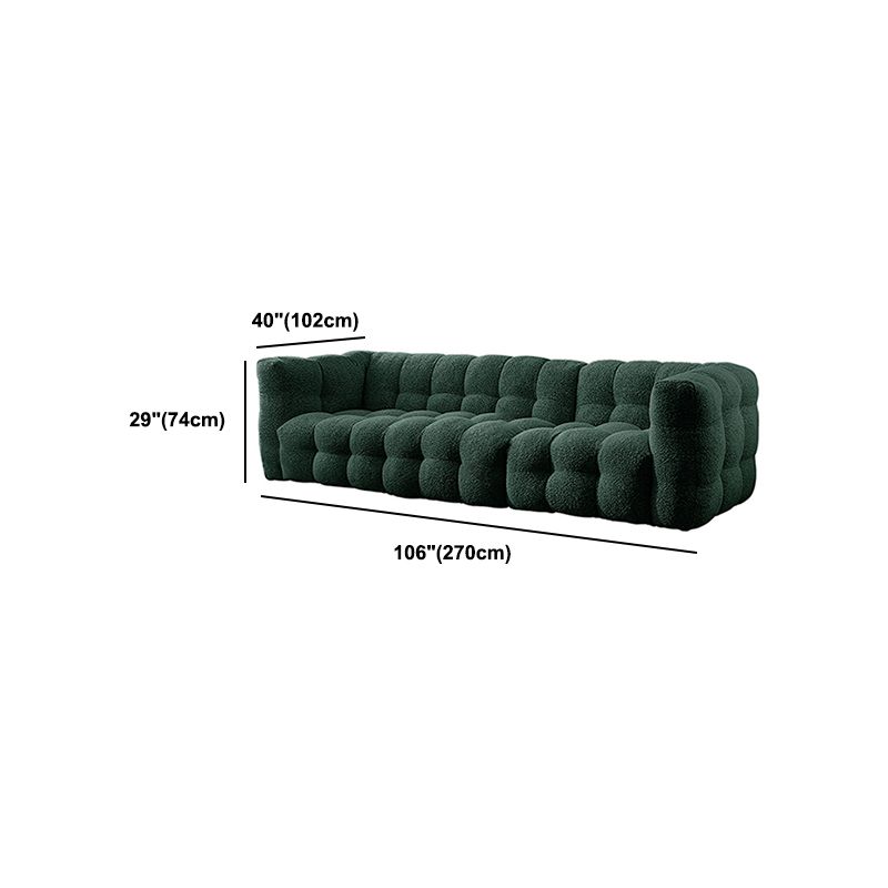3/4-Seater Biscuit Back Sofa Modern Dark Green Tuxedo Arm Sofa