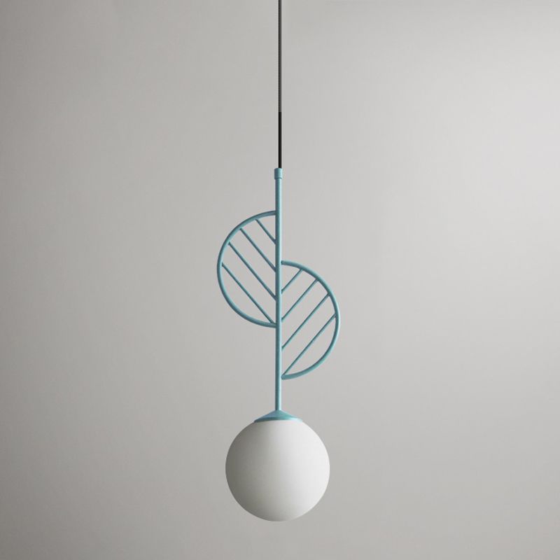 Créatif 1-Light Plafond pendentif feuille de verre clair lampe suspendue pour la salle à manger