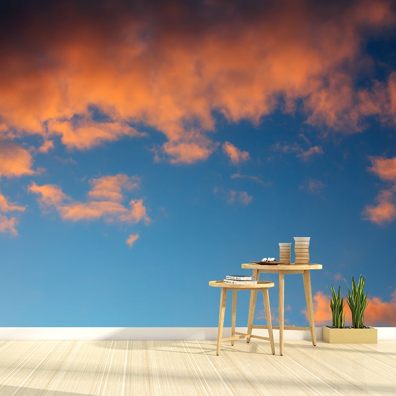 Sky Moisture Resistant Wall Covering for Bedroom, Custom Size Available