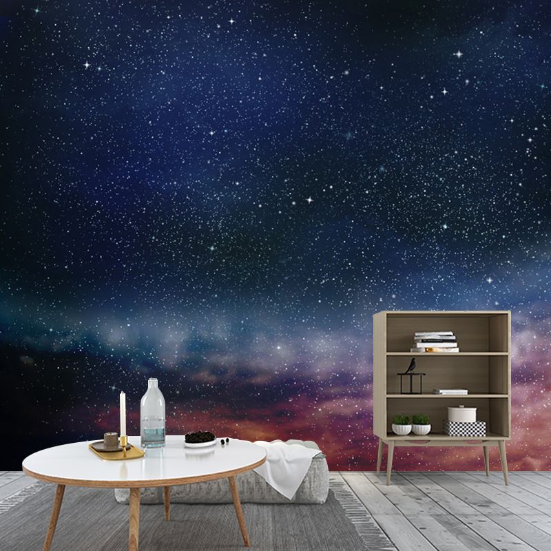 Dreamy Galaxy Night Mural Decal Indoor Space Universe Wall Covering, Made to Measure