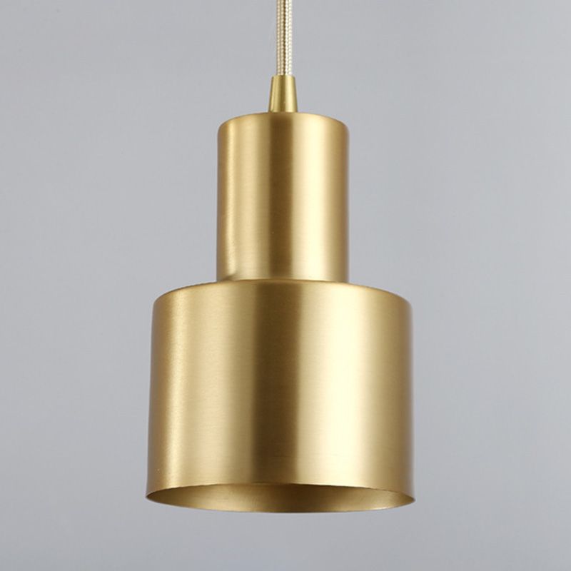 Shade Metal Hanging Pendant Light Minimalist Style Down Lighting Pendant for Bedroom