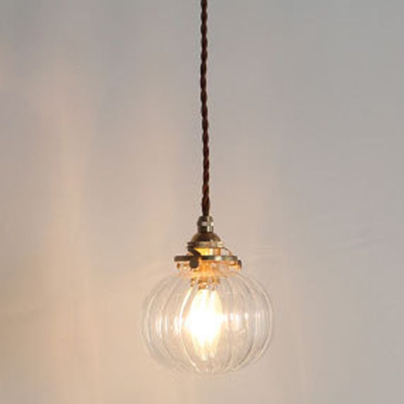 Salle ronde pendentif luminaire en verre de style contemporain de style suspendu en or