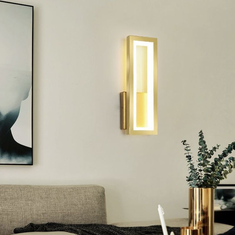 Forme carrée 1 éclairage mural clair