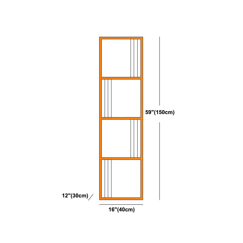 Modern Metal and Wooden Book Shelf Open Home Shelf Bookcase with Shelves