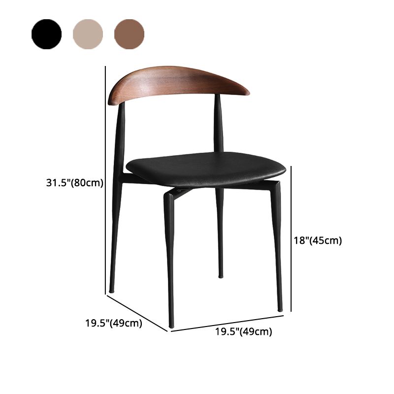 Silla industrial del lado de la parte posterior abierta de la silla del comedor de la cocina del metal