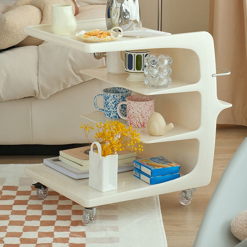 16.1" Wide Contemporary Metal Accent Side Table for Living Room