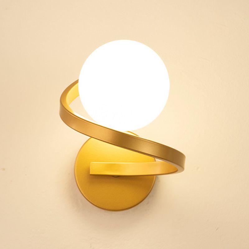 Modern Globe Bath Lighting Metal Black/Golden Vanity Light for Bathroom