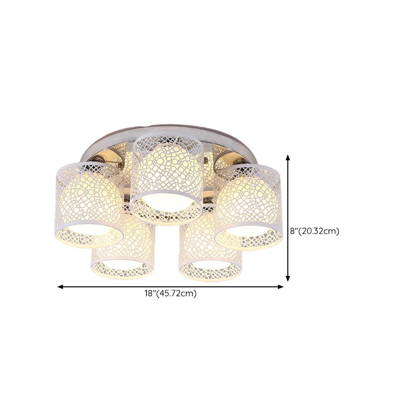 Modern Style Ball Shape Flush Mount 5-Lights Glass Ceiling Light for Bedroom