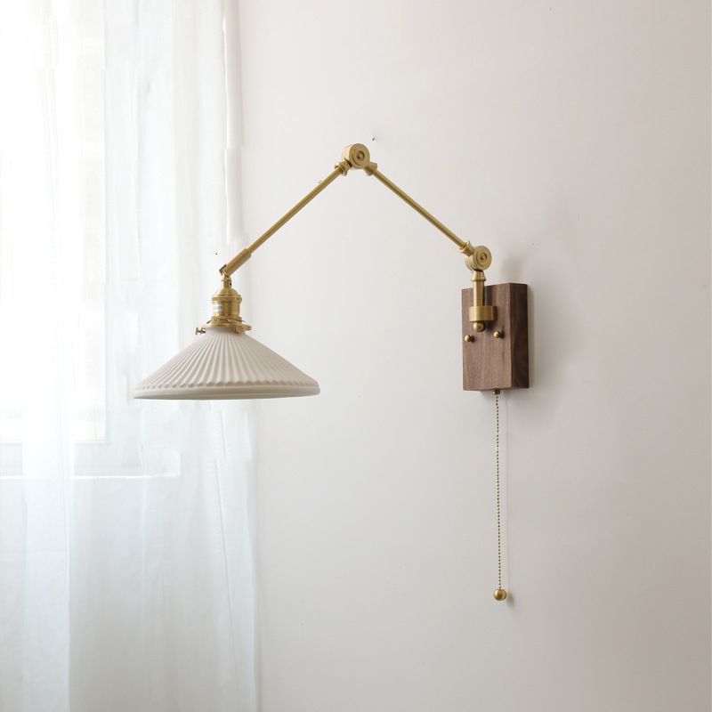 Sitting Room One Head Wall Sconce Contemporary Ceramic Wall Mounted Light Fixture