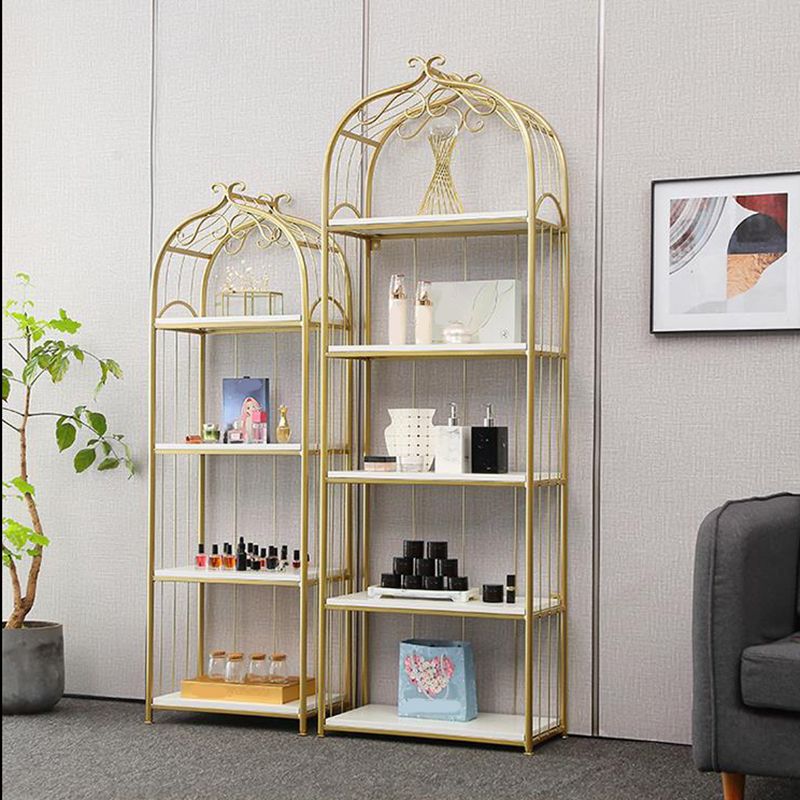 Gold Modern Bookshelf Etagere Metal Open Bookcase for Living Room
