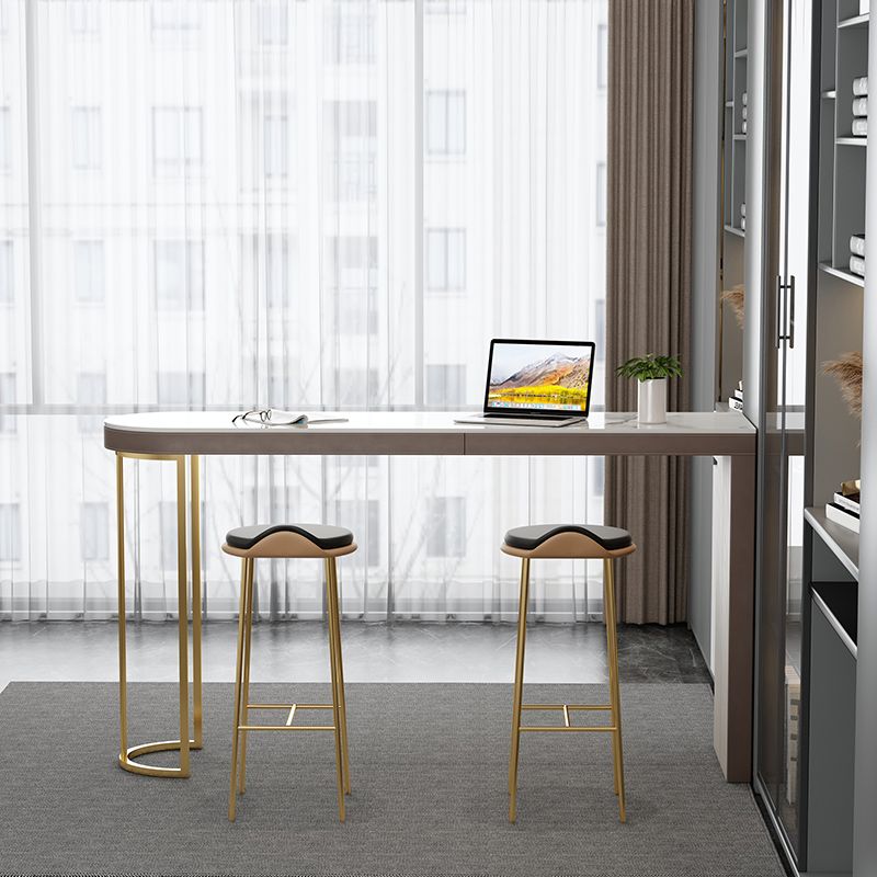 Contemporary Pub Table Set 1/2/3 Pcs Metal Frame Bar Table and Stools