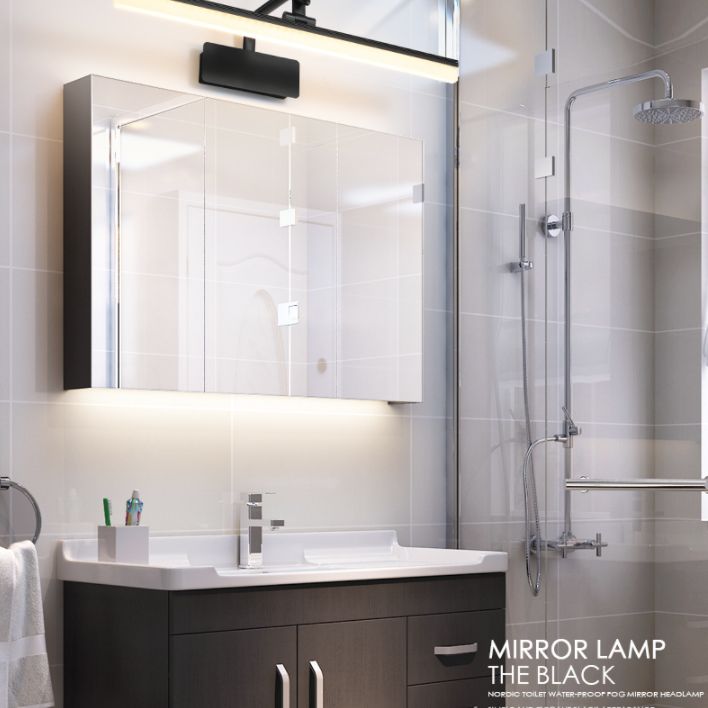 Luce nordica in stile stravagante rettangolare vanity wall light metal vanity light