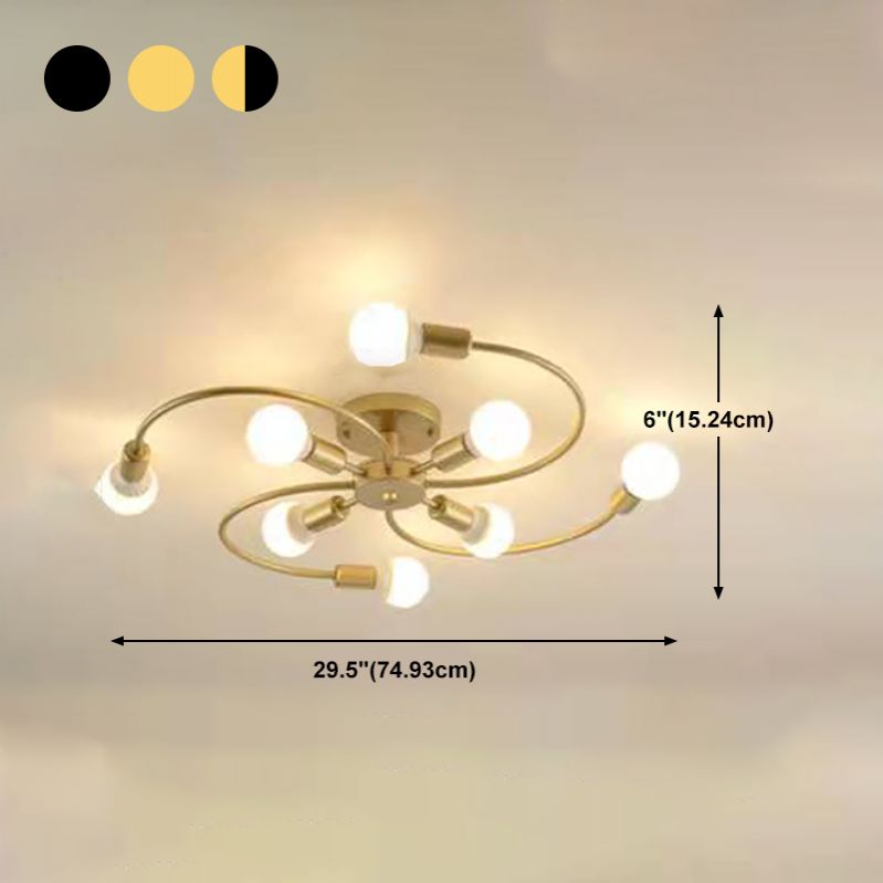 Metallic Swirl plafondlamp industriële stijl woonkamer semi spoeling mount licht