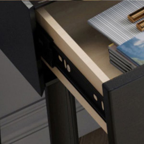 Modernist Solid Wood Vanity Dressing Table with Mirror and Stool