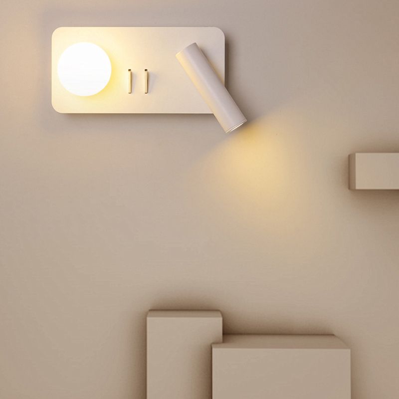 2-Light White Modern Wall Mounted Sconce Unique Wall Light for Living Room