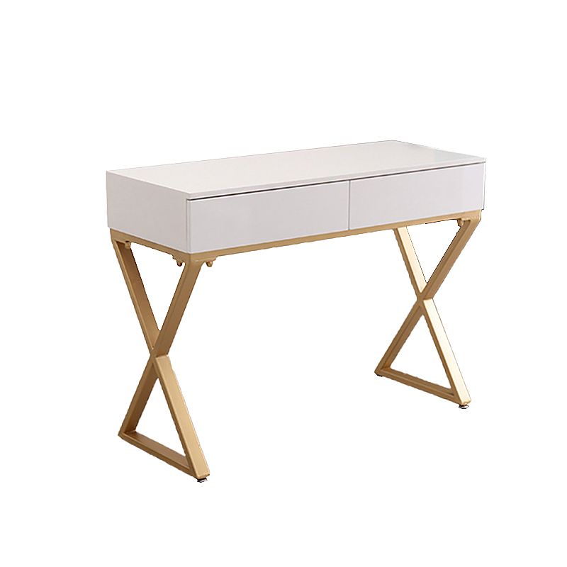 Bright White Makeup Counter 15.74" Wide Vanity Tables with 2 Storage Drawers