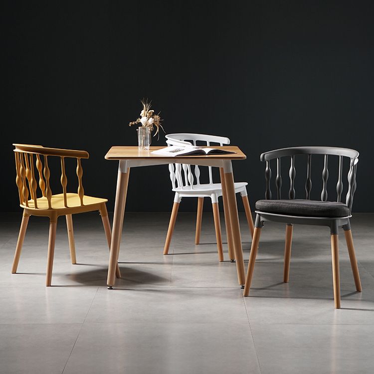 Estilo moderno que cena la silla de madera del brazo lateral del respaldo de la cocina de la silla