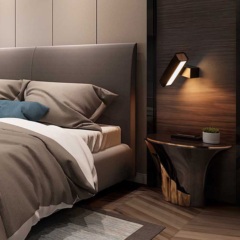 Contemporary Simple Metal Wall Sconce 1 Light Rectangular Wall Light for Living Room