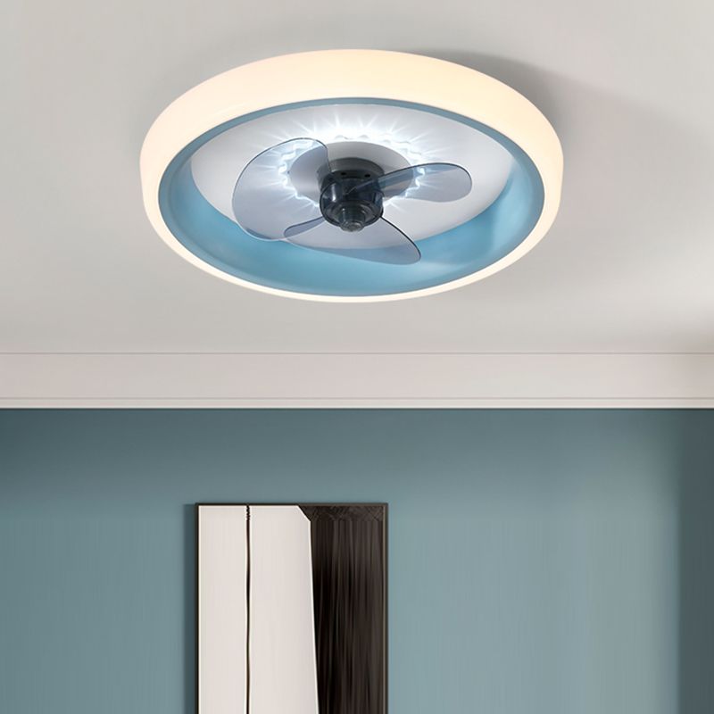 Moderne stijl plafondventilator verlichting metaal 1 licht plafondventilator licht voor keuken