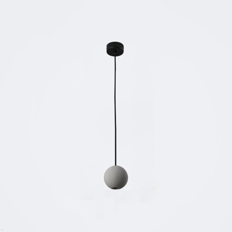 Funzione illuminazione a sospensione sferica Stile Nordico Cemento Grigio Servitore a sospensione Luce del soffitto