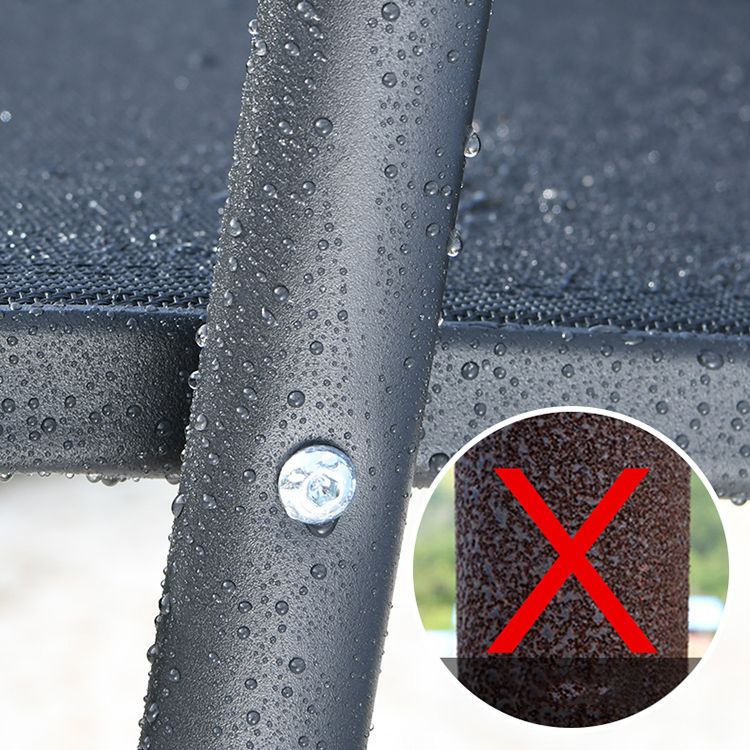 Modern Geometric Foldable Courtyard Table Metal Frame Outdoor Table