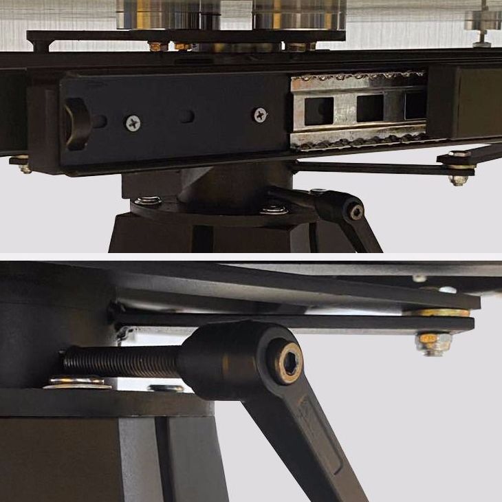 Modern Style Sintered Stone Dining Room Table Round Home Table with Metal Base