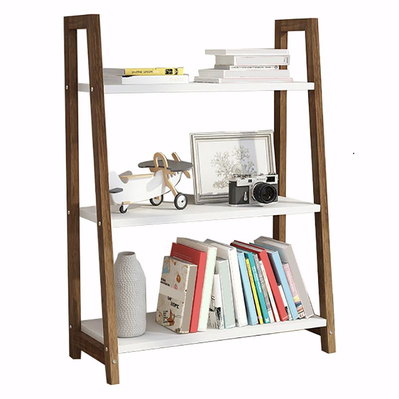 Modern Ladder Shelf Bookcase Wooden Bookshelf for Study Room