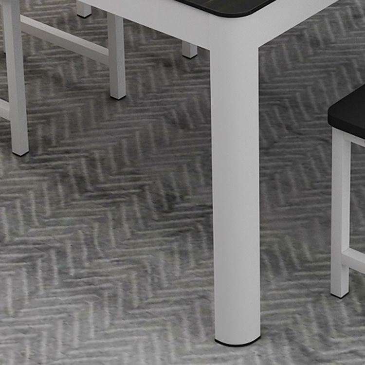 Metal Modern Rectangle Indoor Table Glass Top Table for Dining Room and Kitchen